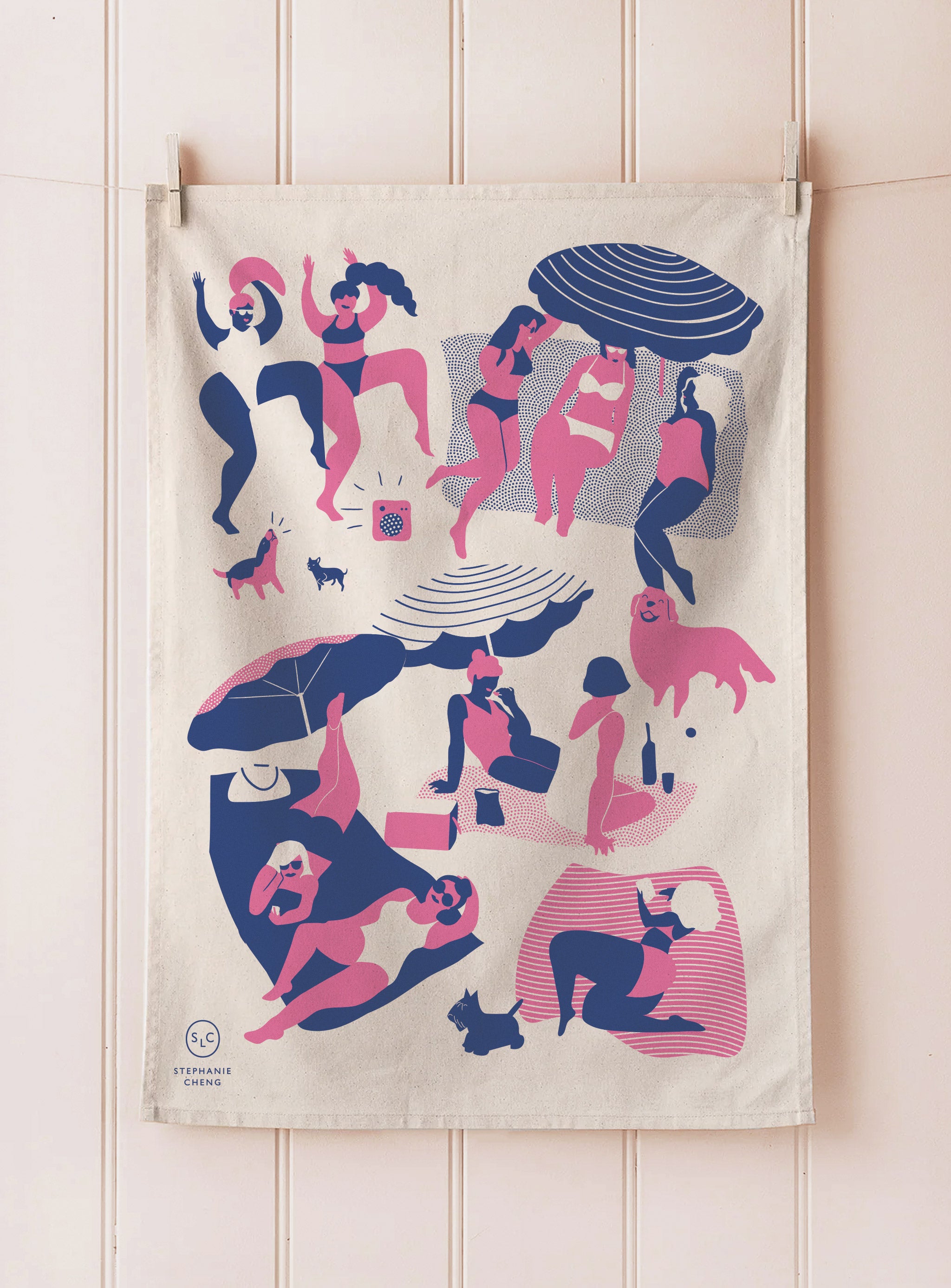 Beach, Tea Towel – Stephanie Cheng Studios