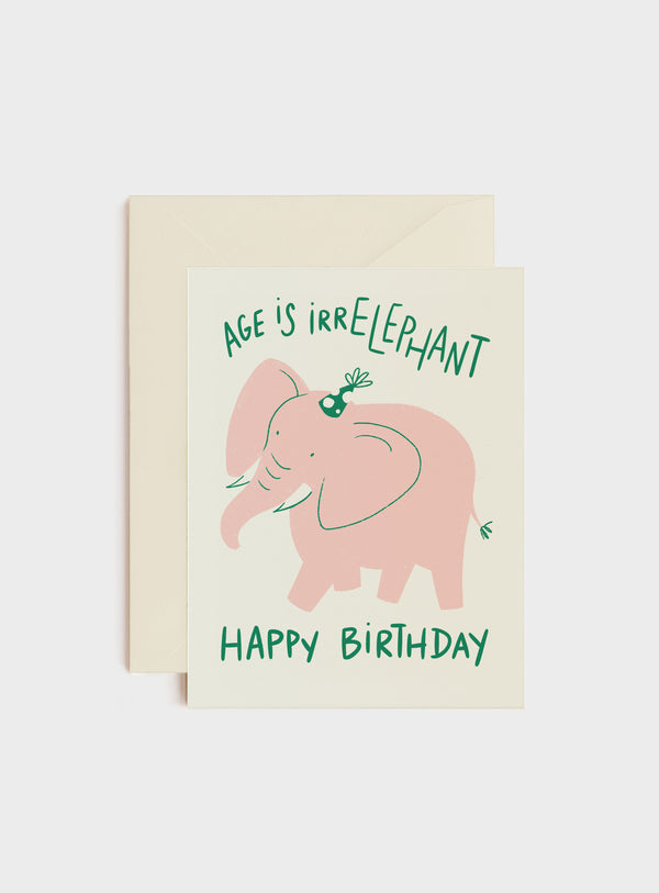 Age Is Irrelephant Elephant Birthday Card | Biely & Shoaf - View #9